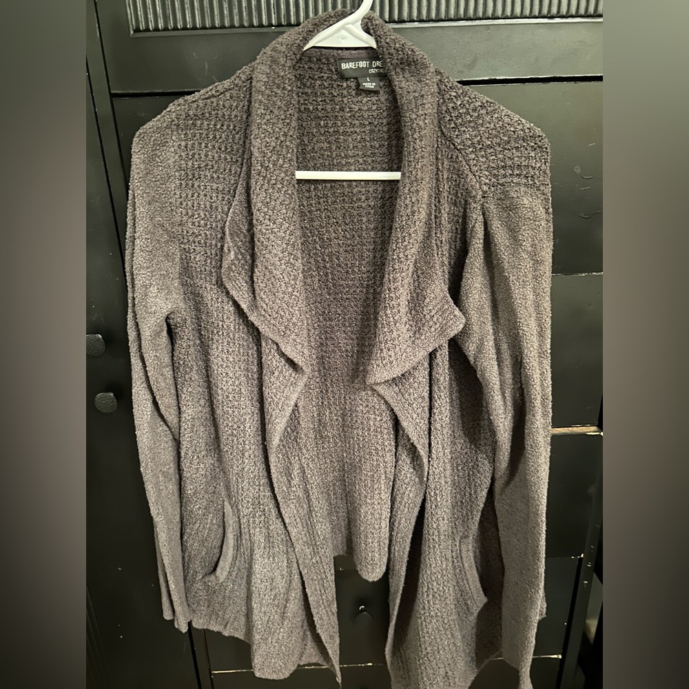 Barefoot Dreams Charcoal Cardigan - Size Large